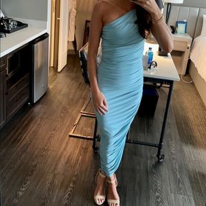 Norma Kamali Diana Dress powder blue